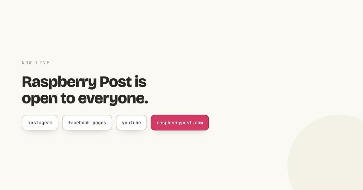 Raspberry Post is live